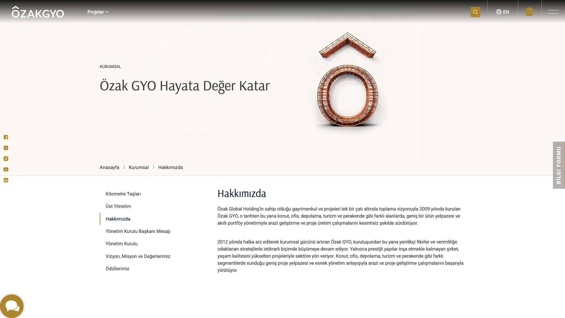 Proje detay sayfası